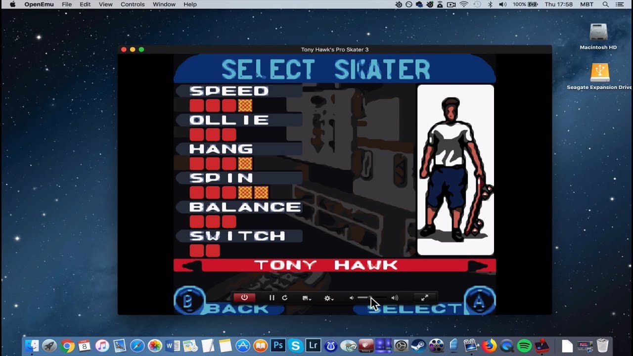 tony hawk pro skater 2 emulator mac